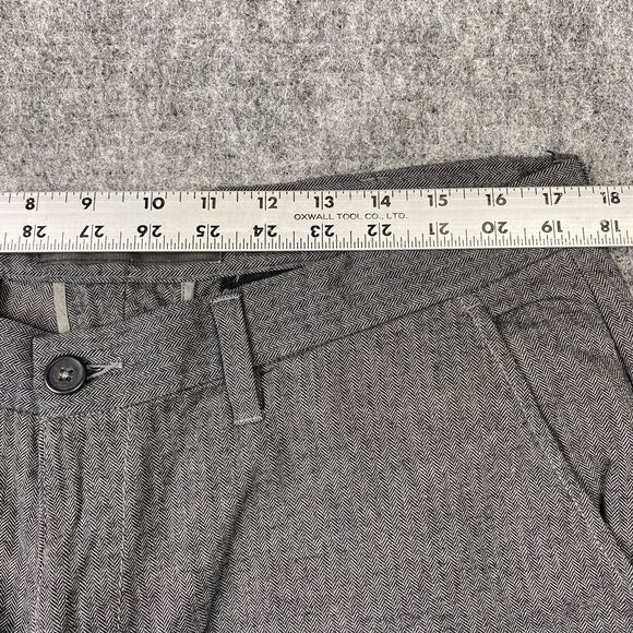 Old Navy Pants Mens 35 Gray Herringbone Chino Loose Straight Leg Business Formal - Picture 8 of 11